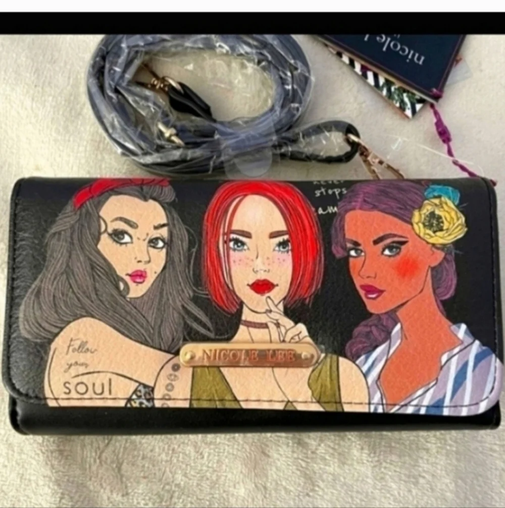 Nwt nicole lee crossbody wallet